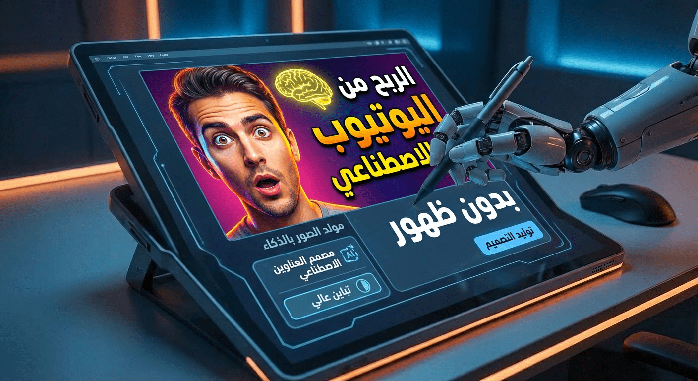 تصميم صورة مصغرة جذابة لليوتيوب داخل برنامج تصميم