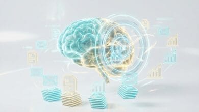 دماغ مع بيانات وتحليلات متقدمة