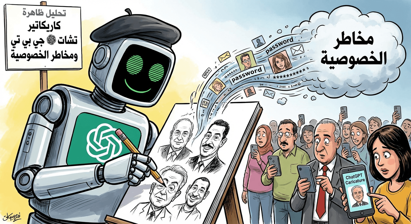 من نحن 1 غلاف مقال كاريكاتير تشات جي بي تي