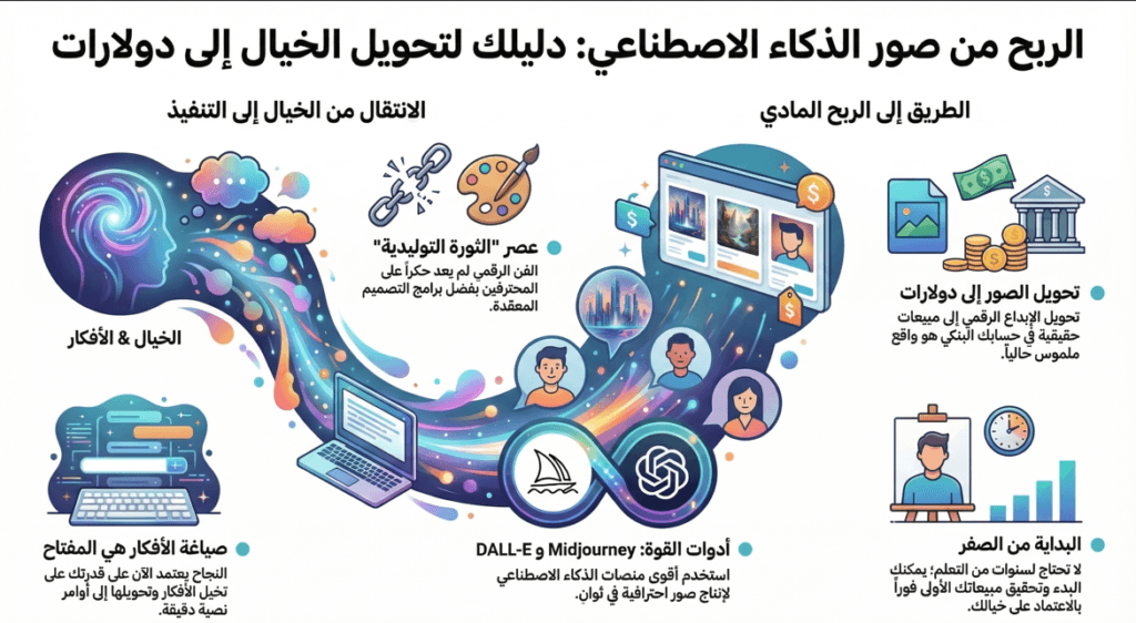  الربح من بيع الصور المولدة بالذكاء الاصطناعي 