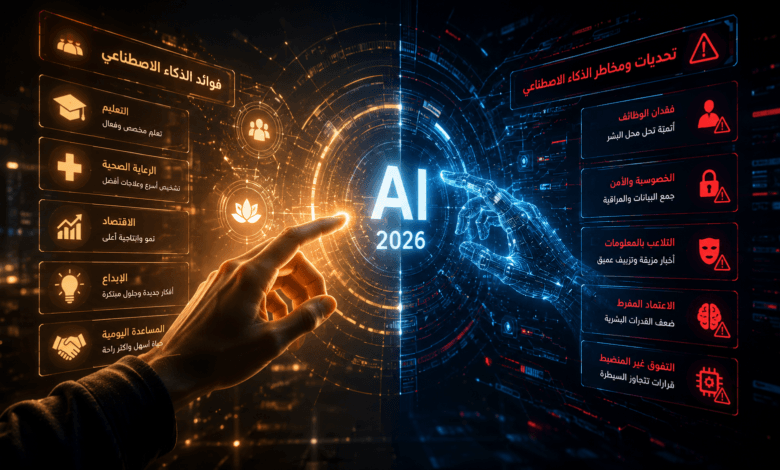 إيجابيات وسلبيات الذكاء الاصطناعي في 2026 وكيفية الاستفادة منه بأمان
